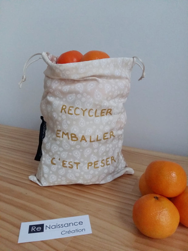 sac vrac zero dechet emballage textile coton recyclage textile renaissance creation fabrication francaise