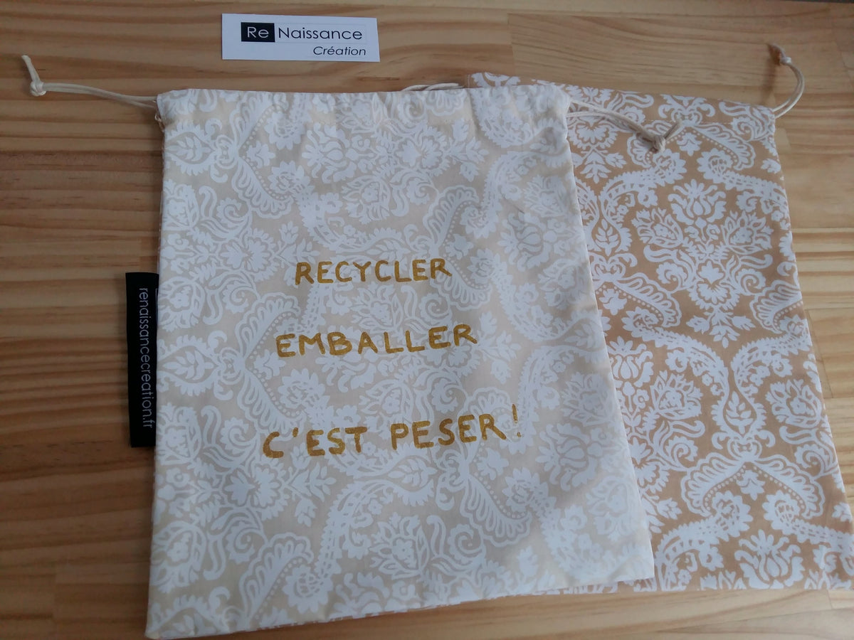 sac vrac zero dechet emballage textile coton recyclage textile renaissance creation fabrication francaise