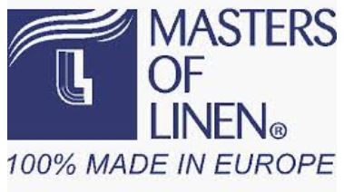 logo master of linen decoration ethique serviette tissu textile lin made in France serigraphie environnement Francais renaissance creation mode éthique