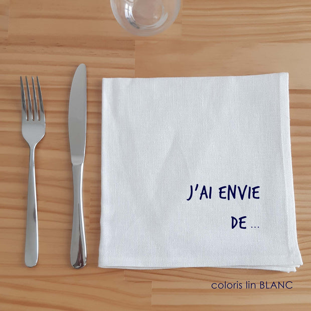 decoration ethique serviette tissu textile lin made in France serigraphie environnement Francais renaissance creation mode éthique